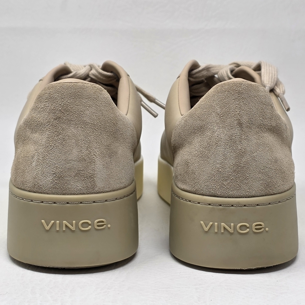 Vince Bensley Women's Platform Leather Lace-Up Sneaker Size 7.5 Pre-owned - Picture 5 of 11